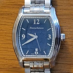Tommy Bahama Tonneau-Style Watch TB3024 Steel Bracelet, Case Near NOS Condition
